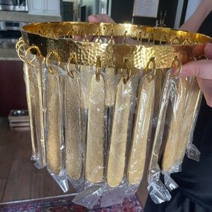 2 Gold Pendant Lights